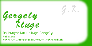 gergely kluge business card